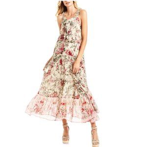 NWT SECRET MISSION Emmeline Ruffle-Trim Maxi Dress